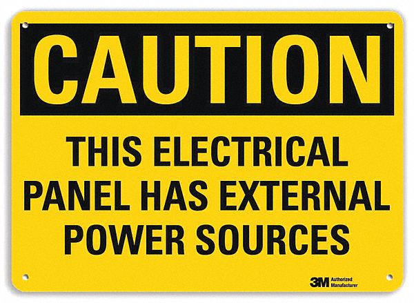 Caution Sign 7 in x 10 in Aluminum