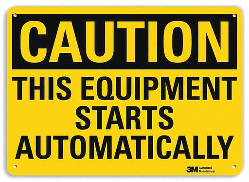 Caution Sign 10 in x 14 in Plastic