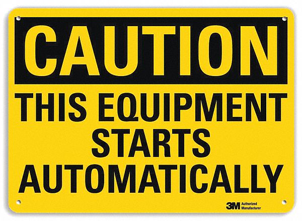 Caution Sign 10 in x 14 in Plastic