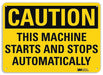 Caution Sign 10 inx14 in Plastic
