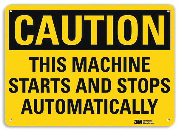 Caution Sign 10 inx14 in Plastic