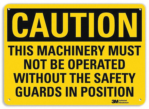 Caution Sign 10 in x 14 in Plastic
