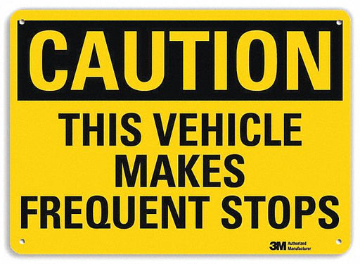 Caution Sign 10 inx14 in Plastic