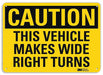 Rflctv Traffic Safety Sign 10x14in Plstc