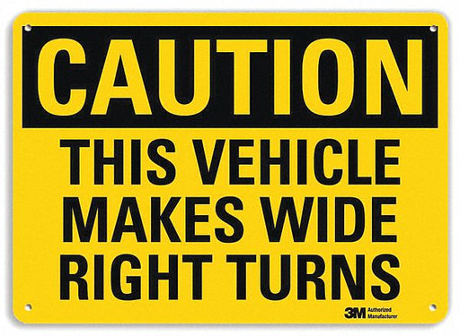 Caution Sign 10 in x 14 in Plastic