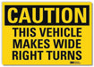 Rflctv Traffic Safety Label 7x10in Plstc