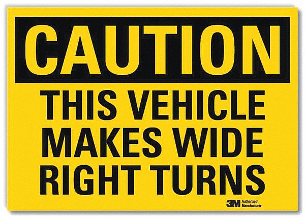 Rflctv Traffic Safety Label 7x10in Plstc