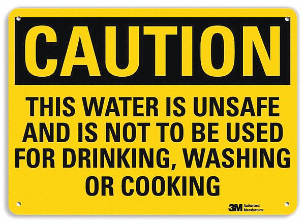 Caution Sign 7 in x 10 in Aluminum