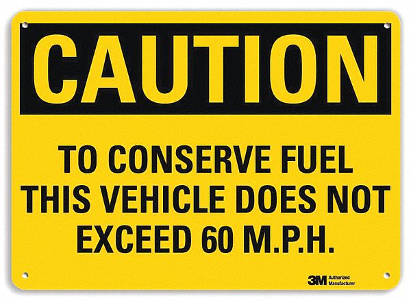 Caution Sign 7 in x 10 in Aluminum