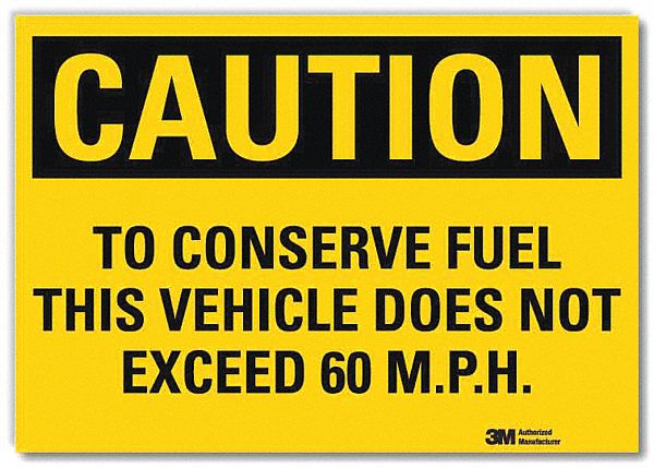 Rflct Traffic Safety Lbl 5x7in Plastic