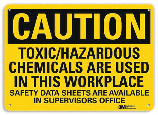 Caution Sign 7 in x 10 in Aluminum