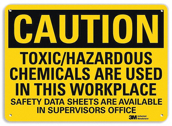 Caution Sign 7 in x 10 in Aluminum
