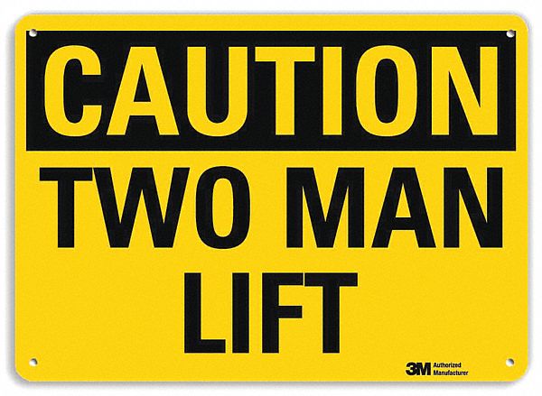 Caution Sign 10 inx14 in Plastic