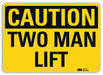 Caution Sign 10 inx14 in Aluminum