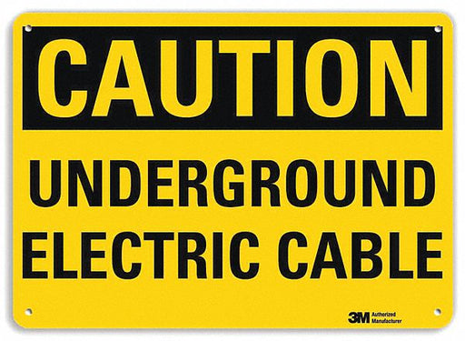 Caution Sign 10 in x 14 in Plastic