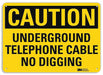 Caution Sign 7 in x 10 in Aluminum