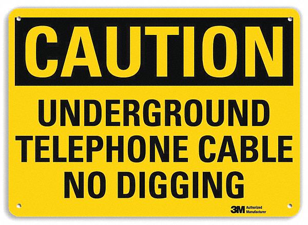 Caution Sign 7 in x 10 in Aluminum