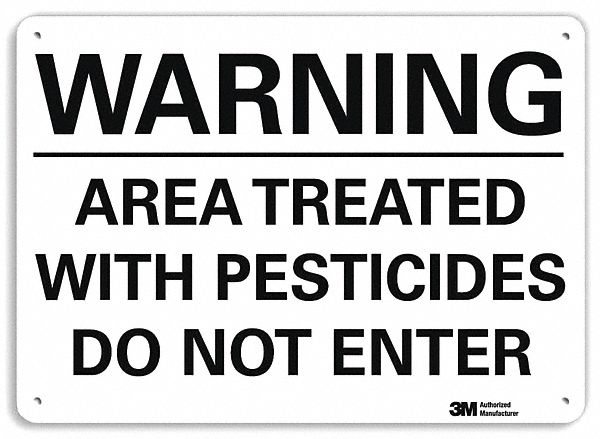 Warning Sign 7 in x 10 in Aluminum