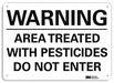 Warning Sign 10 in x 14 in Plastic