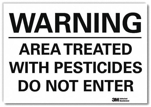 Warning Sign 7 in x 10 in Rflct Sheeting
