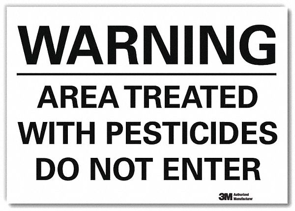 Warning Sign 10in x 14in Rflct Sheeting