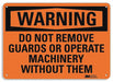 Warning Sign 7 in x 10 in Aluminum