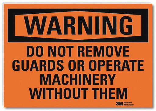 Warning Sign 5 in x 7 in Rflct Sheeting