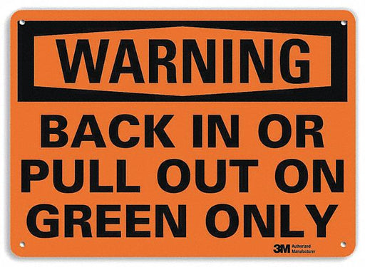 Warning Sign 10 inx14 in Plastic