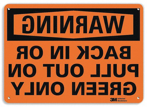 Warning Sign 7 inx10 in Plastic
