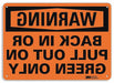 Warning Sign 10 inx14 in Plastic