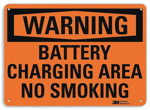 Warning Sign 10 inx14 in Plastic