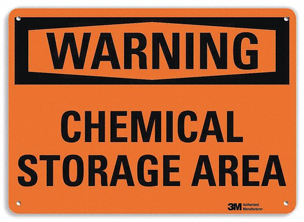 Warning Sign 10 in x 14 in Aluminum