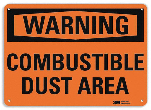 Warning Sign 10 inx14 in Aluminum