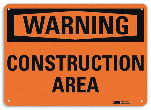 Warning Sign 7 in x 10 in Plastic