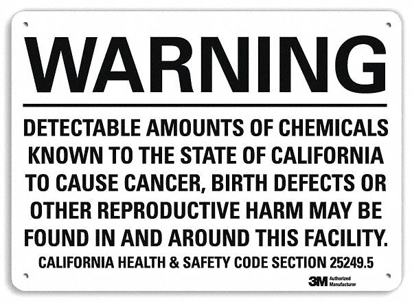 Warning Sign 10 inx14 in Plastic