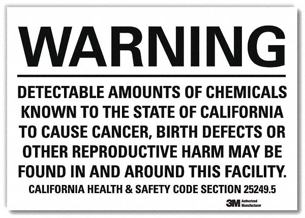 Warning Sign 7inx10in Reflctv Sheeting