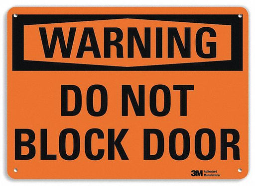 Warning Sign 7 in x 10 in Plastic