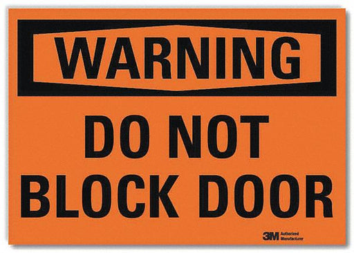 Warning Sign 7x10in Reflective Sheeting