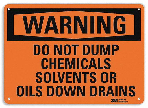 Warning Sign 7 in x 10 in Plastic