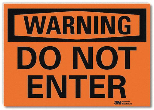 Warning Sign 10in x 14in Rflct Sheeting