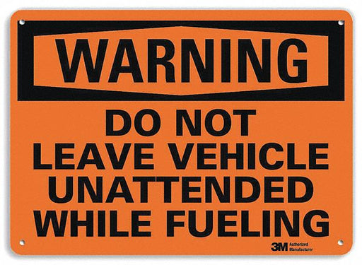 Warning Sign 7 in x 10 in Aluminum