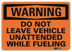 Warning Sign 10 in x 14 in Aluminum