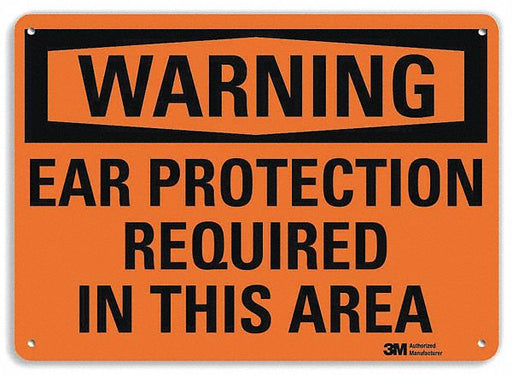 Warning Sign 10 in x 14 in Aluminum