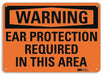 Warning Sign 10 in x 14 in Aluminum