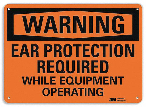Warning Sign 7 in x 10 in Plastic