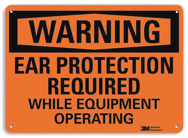 Warning Sign 7 in x 10 in Plastic