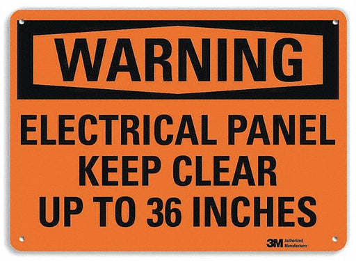 K3077 Warning Sign 10 inx14 in Aluminum