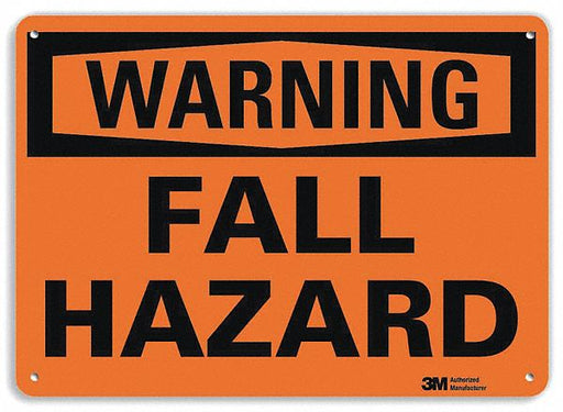 Warning Sign 7 inx10 in Plastic