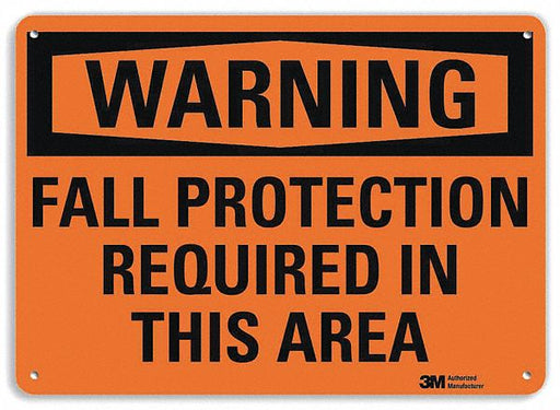 Warning Sign 7 in x 10 in Plastic