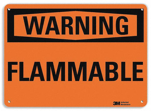 Warning Sign 7 in x 10 in Plastic